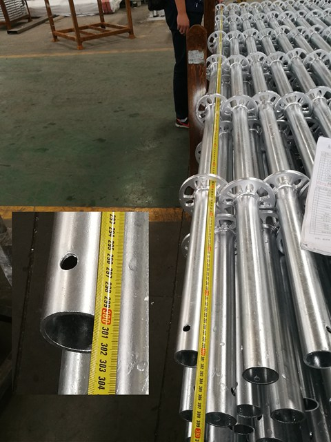 تراجع الساخن HDG 3M Ringlock Scaffolding المعيار الرأسي
