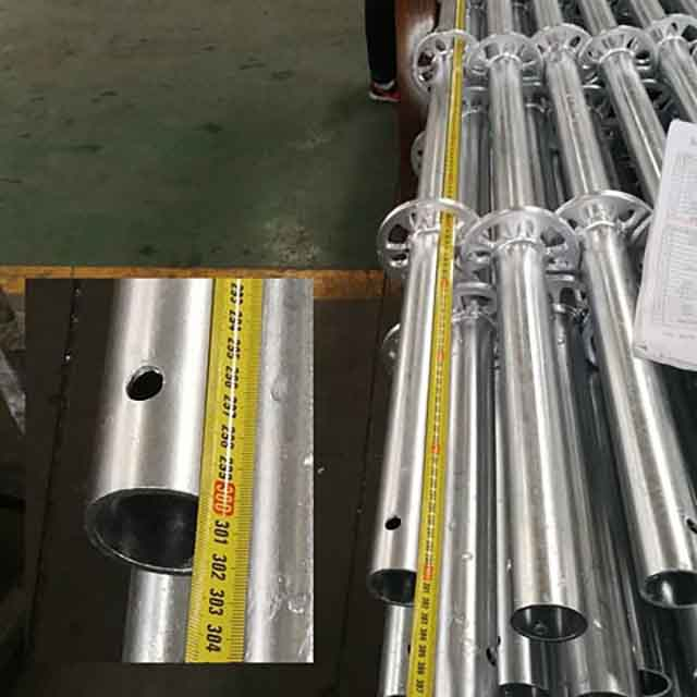 الساخنة الساخنة HDG HDG Ringlock Scaffolding المعيار الرأسي