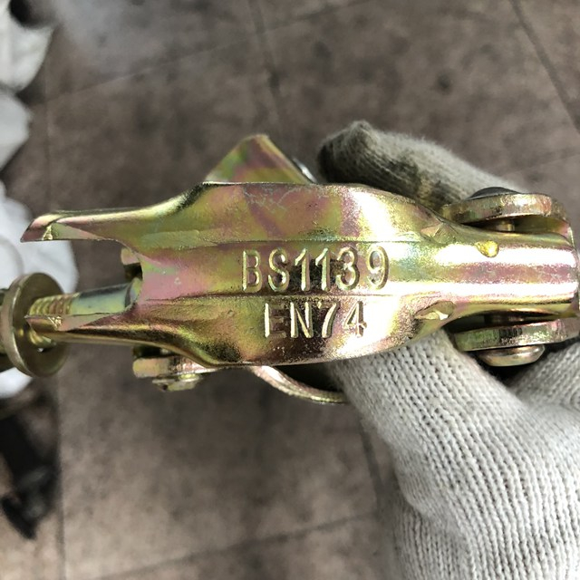 مضغوط BS1139 EN74 SCAFFOLDING GOLDEN GOLVANISED DOIVEL ACPLER